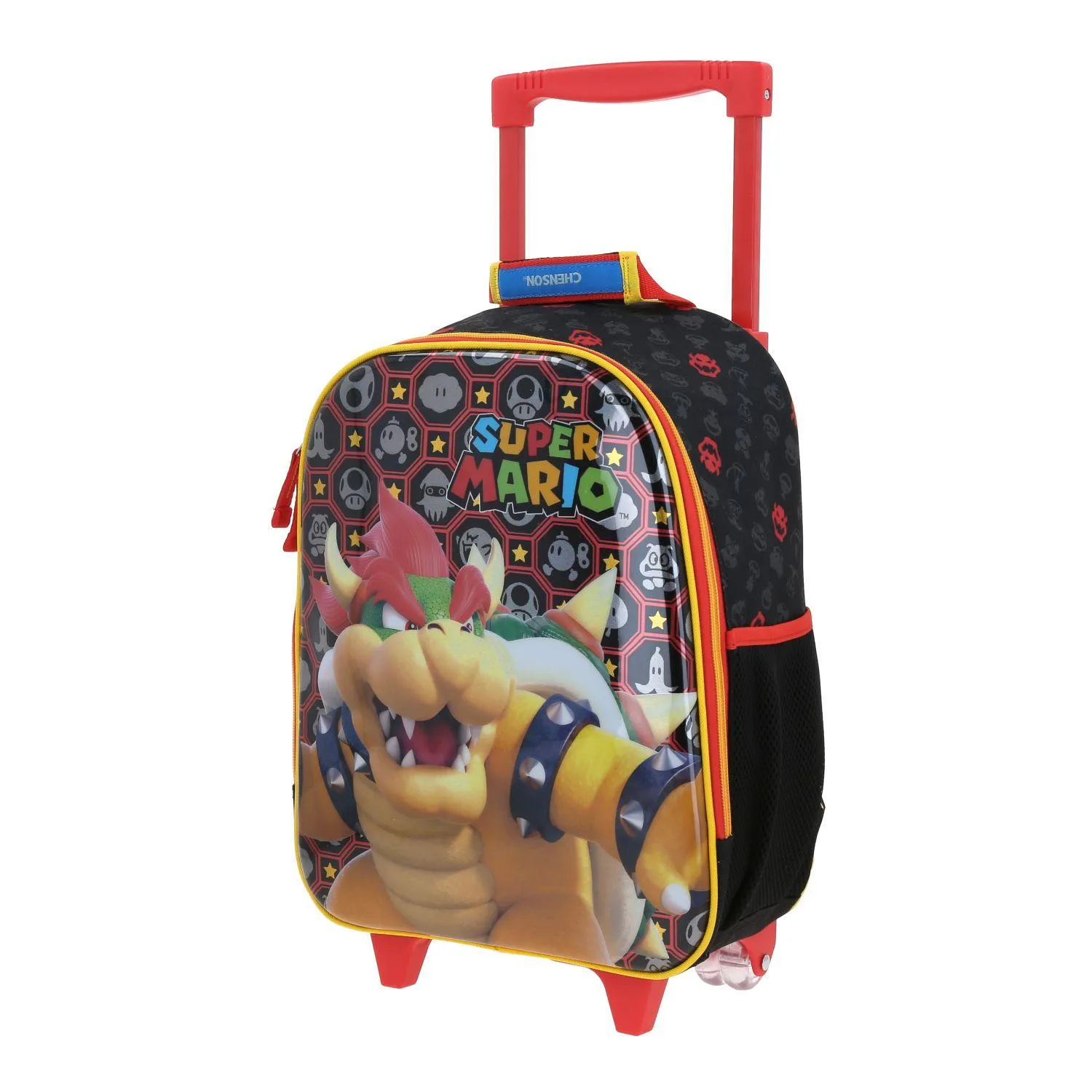 Mochila Con Ruedas Negra Marios Bros Para Nio Chenson Rewo