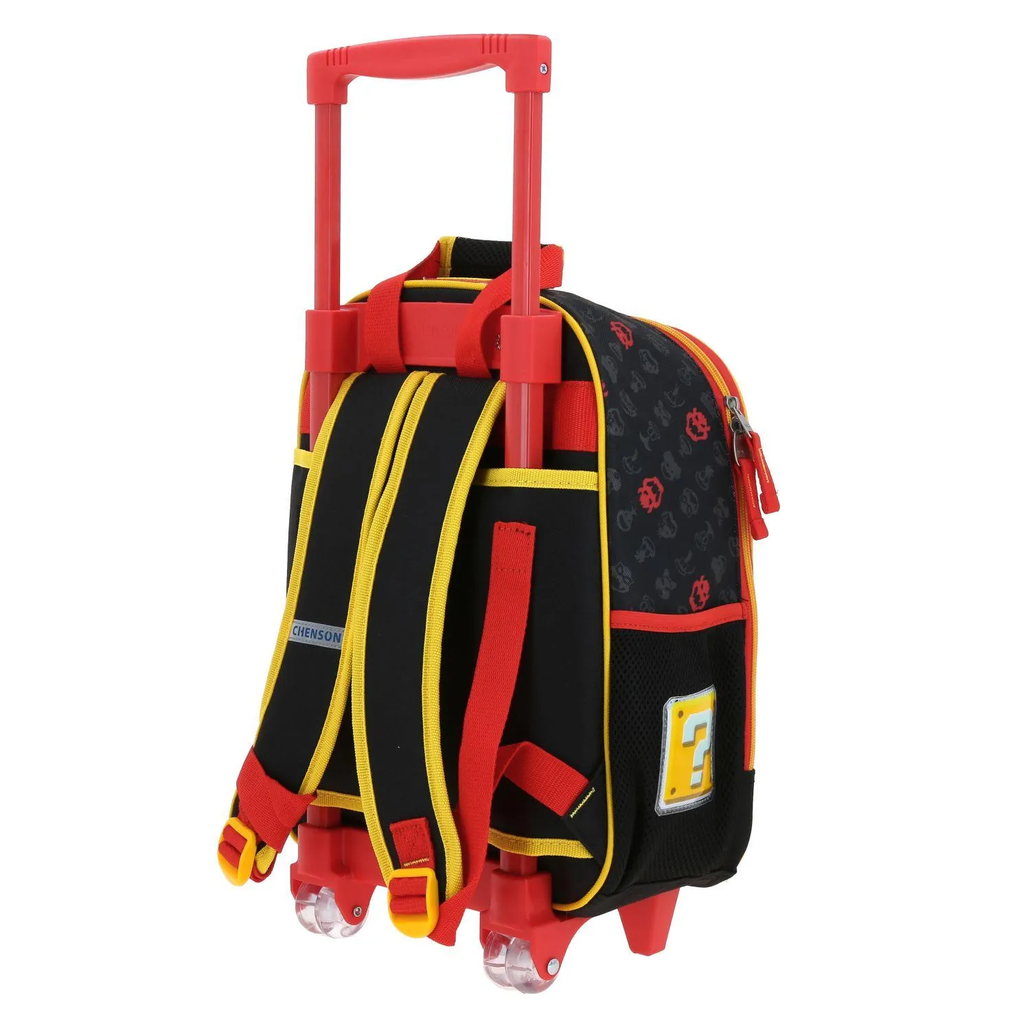 Mochila Con Ruedas Negra Marios Bros Para Nio Chenson Rewo