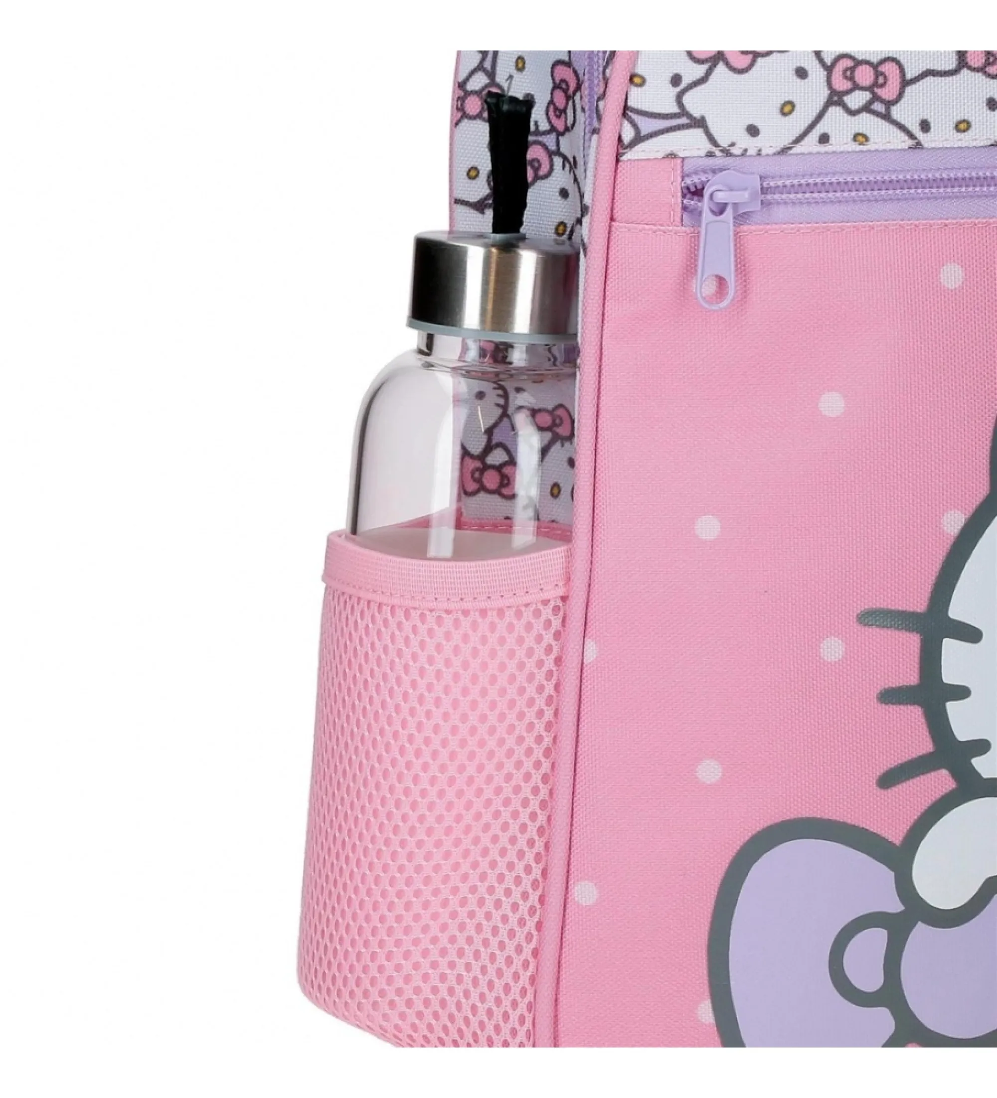 Mochila Hello Kitty My favourite bow33 cm con carro rosa