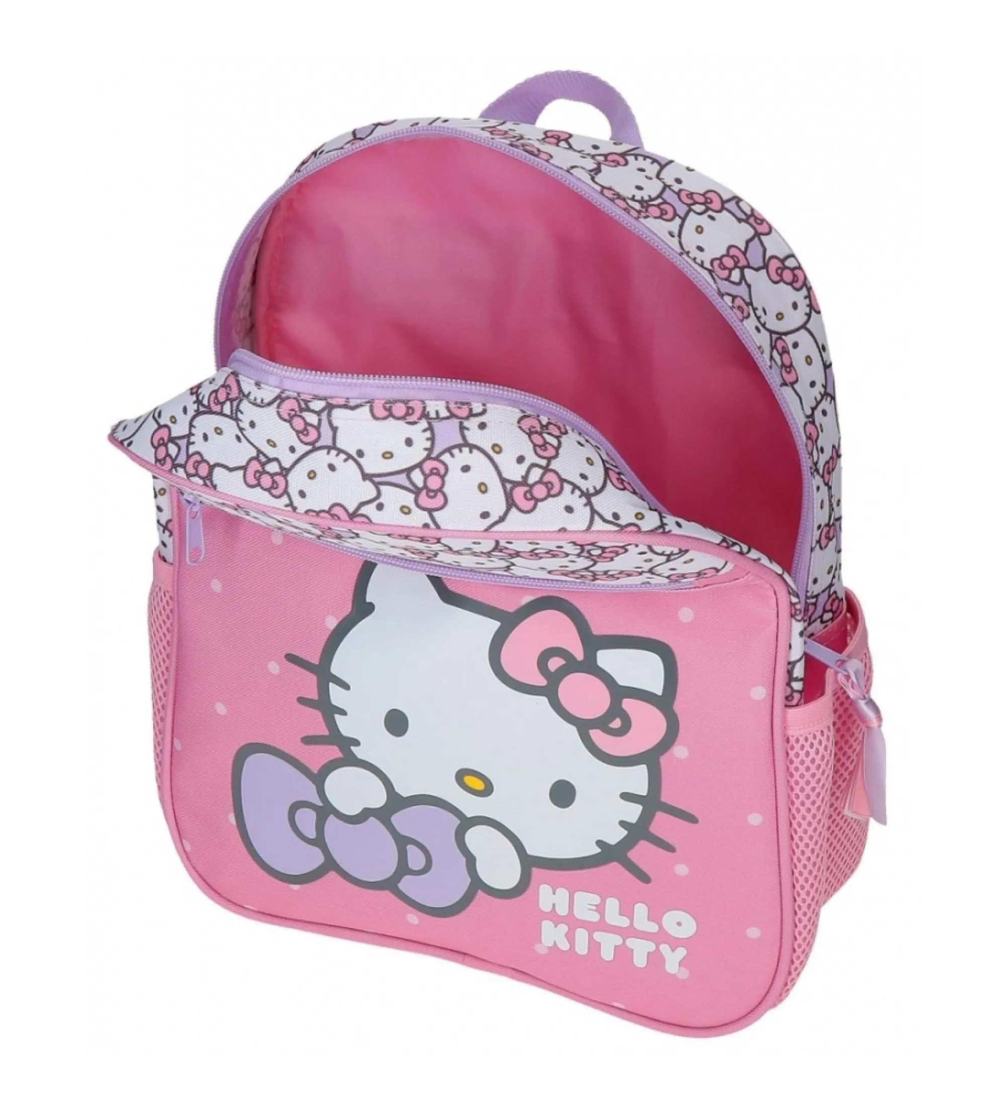 Mochila Hello Kitty My favourite bow33 cm con carro rosa