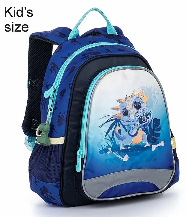 MOCHILA TOPGAL SISI 22060  B/BLUE/DINOSAUR  KID´S