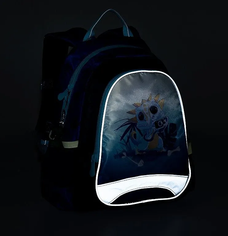 MOCHILA TOPGAL SISI 22060  B/BLUE/DINOSAUR  KID´S