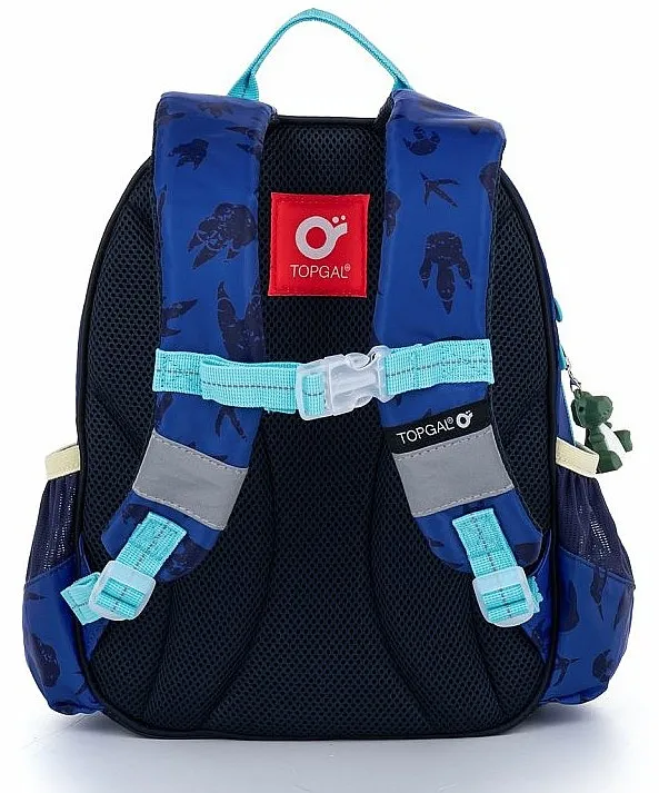 MOCHILA TOPGAL SISI 22060  B/BLUE/DINOSAUR  KID´S