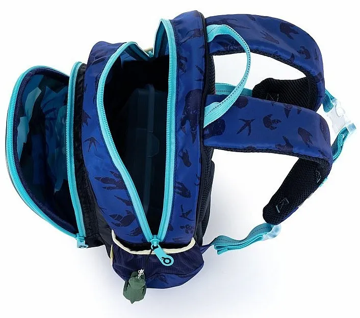 MOCHILA TOPGAL SISI 22060  B/BLUE/DINOSAUR  KID´S