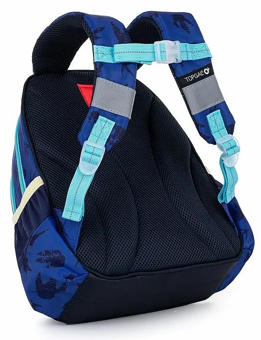 MOCHILA TOPGAL SISI 22060  B/BLUE/DINOSAUR  KID´S