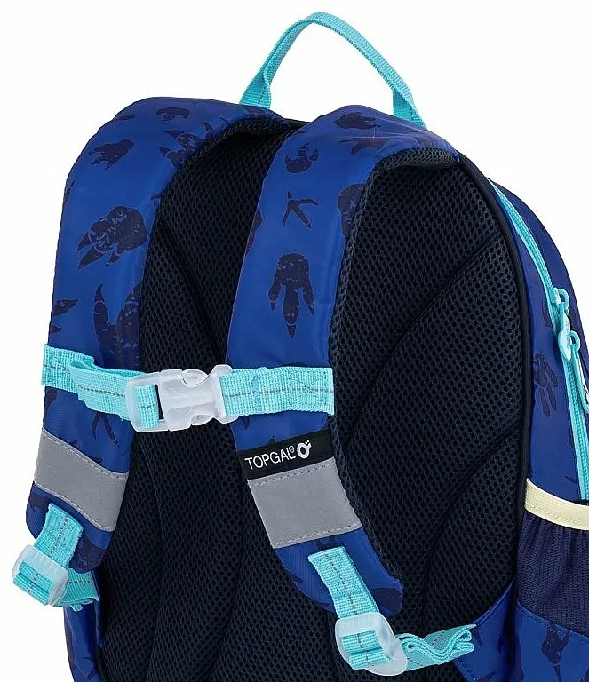 MOCHILA TOPGAL SISI 22060  B/BLUE/DINOSAUR  KID´S