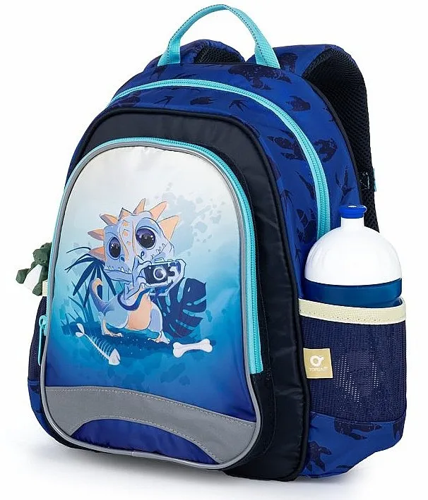MOCHILA TOPGAL SISI 22060  B/BLUE/DINOSAUR  KID´S