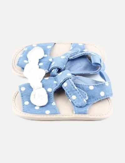 NoName Sandalia primeros pasos azul estampada