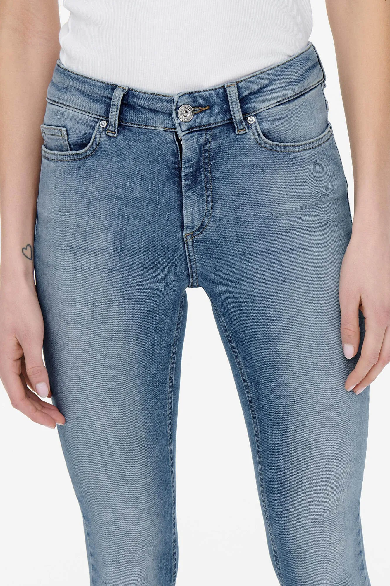 Only Jeans Skinny Tiro Medio