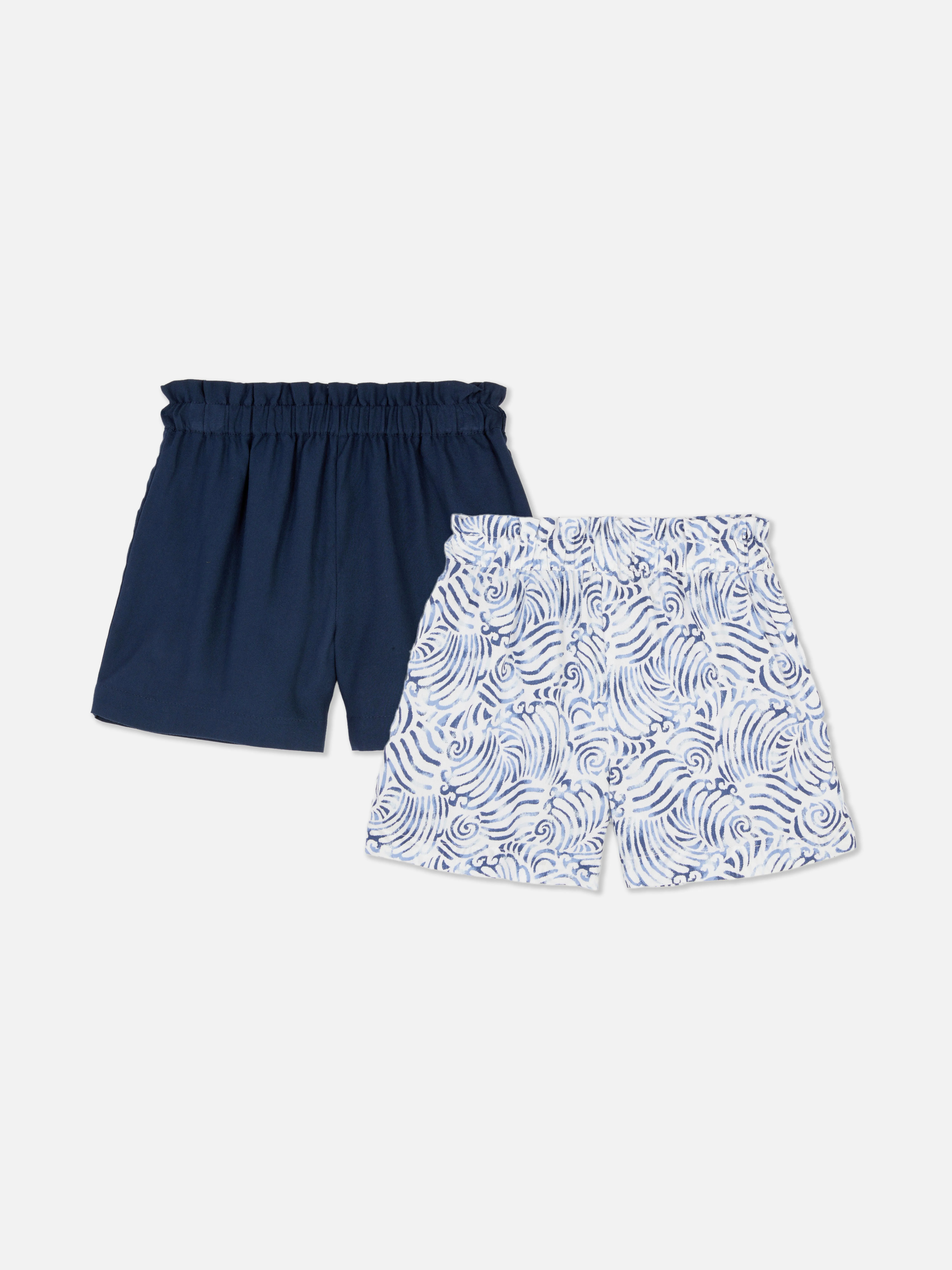 Pack de 2 pantalones cortos con cinturilla elástica