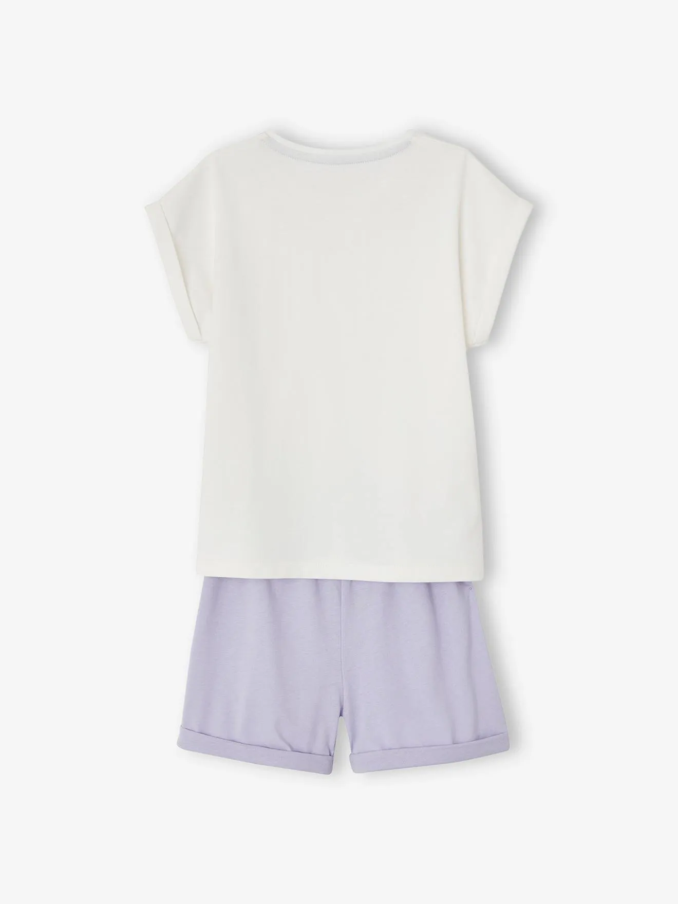 Pack de 2 pijamas con short flores para niña