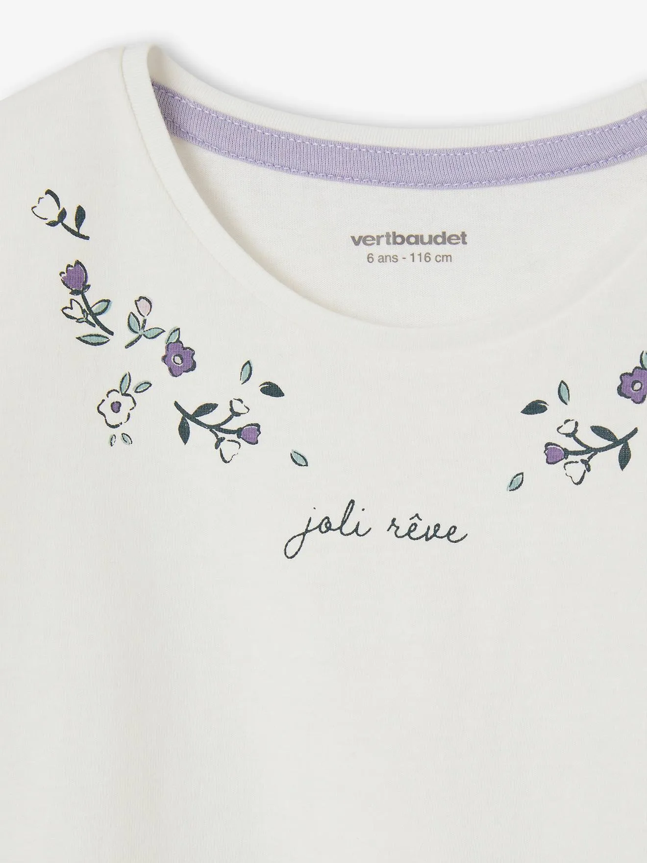 Pack de 2 pijamas con short flores para niña