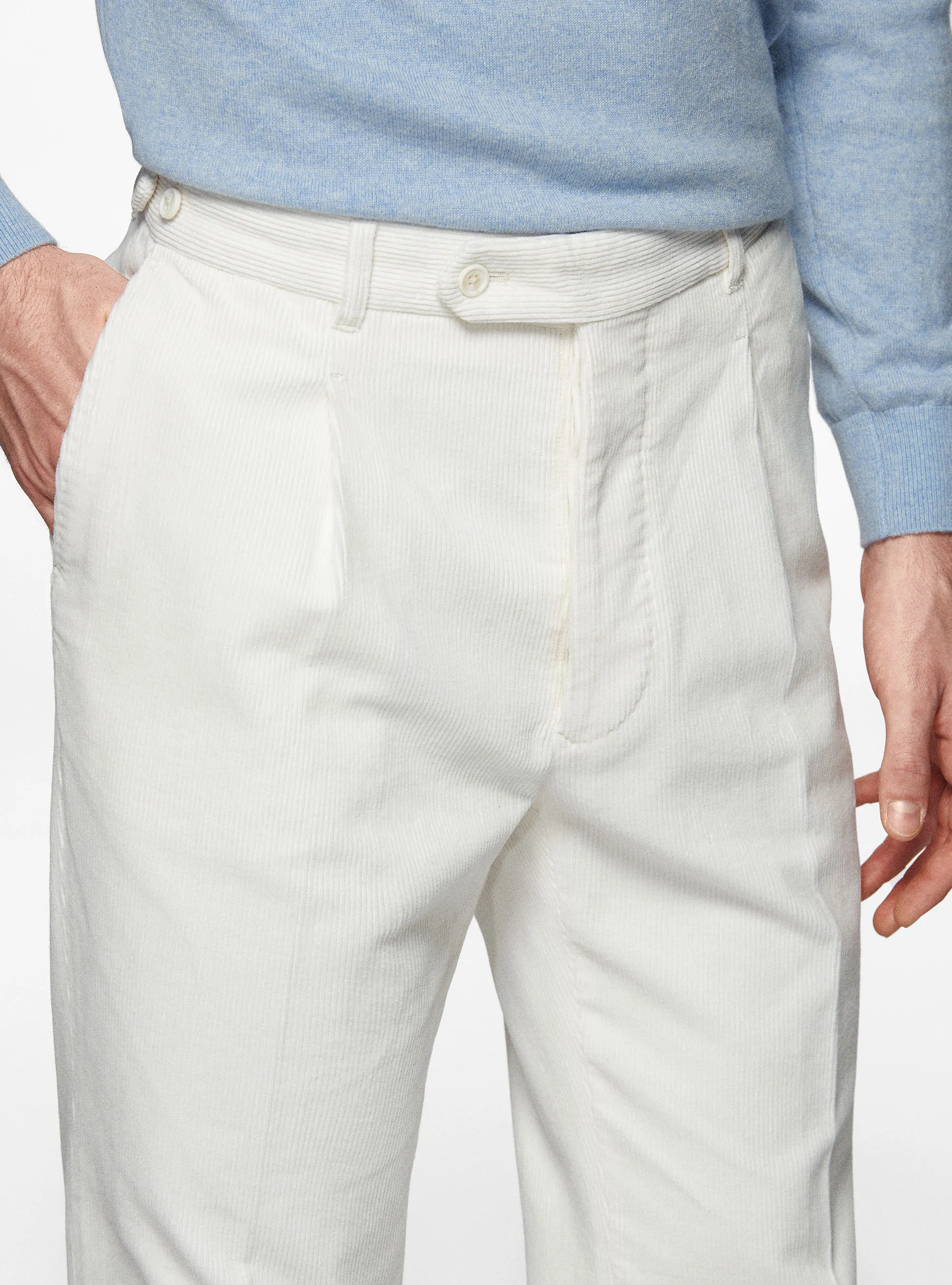 Pantalón de terciopelo con cintura elástica