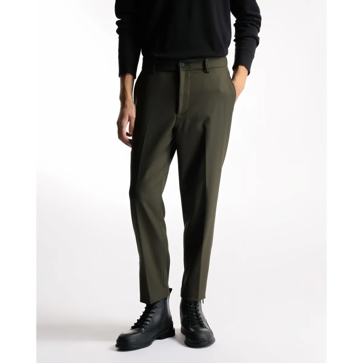pantalones clásicos Versace Jeans Couture 75GAA122 Verde