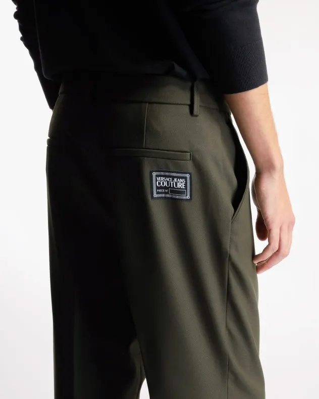 pantalones clásicos Versace Jeans Couture 75GAA122 Verde