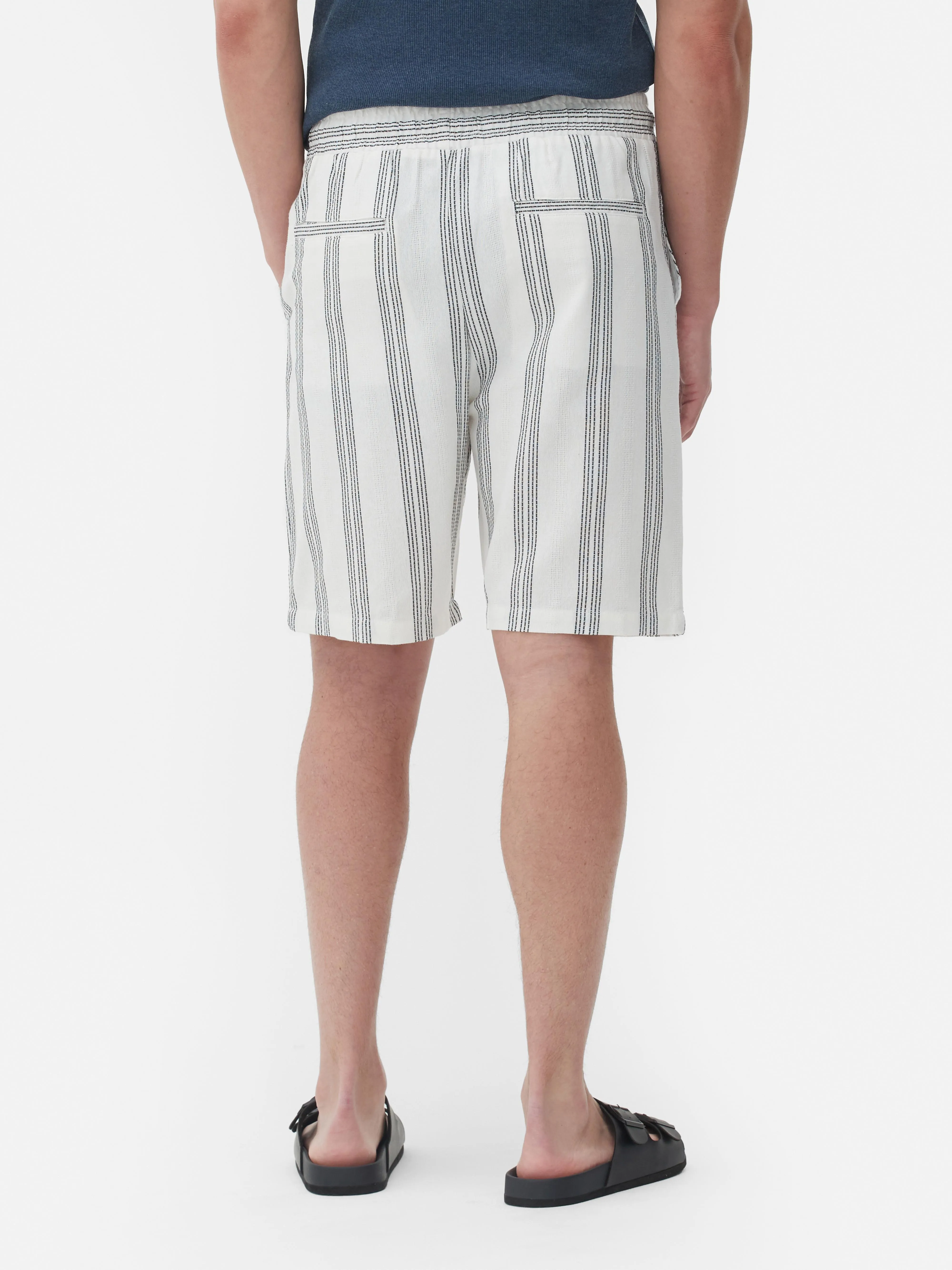 Pantalones cortos chinos con cordón de ajuste texturizado