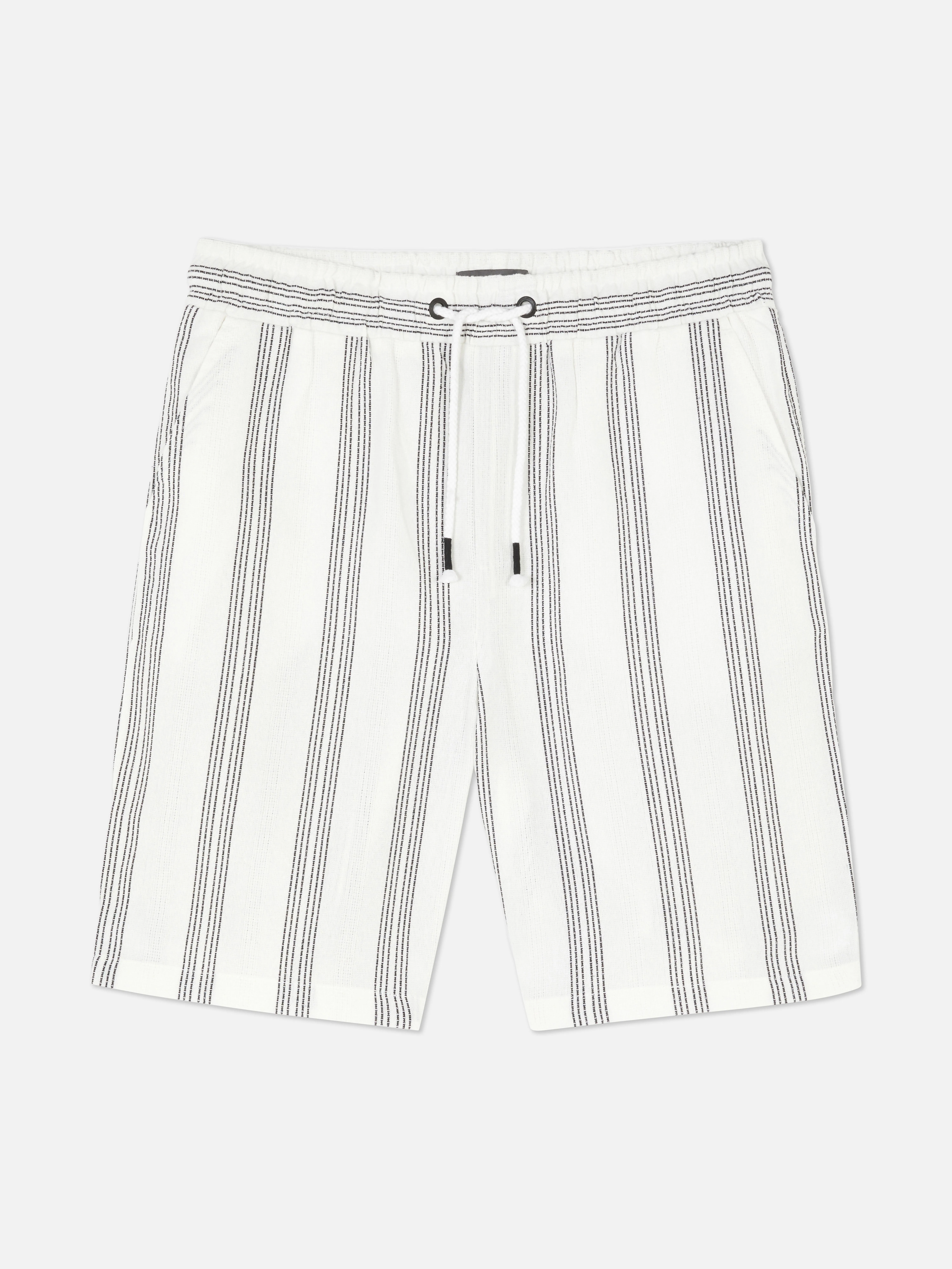 Pantalones cortos chinos con cordón de ajuste texturizado