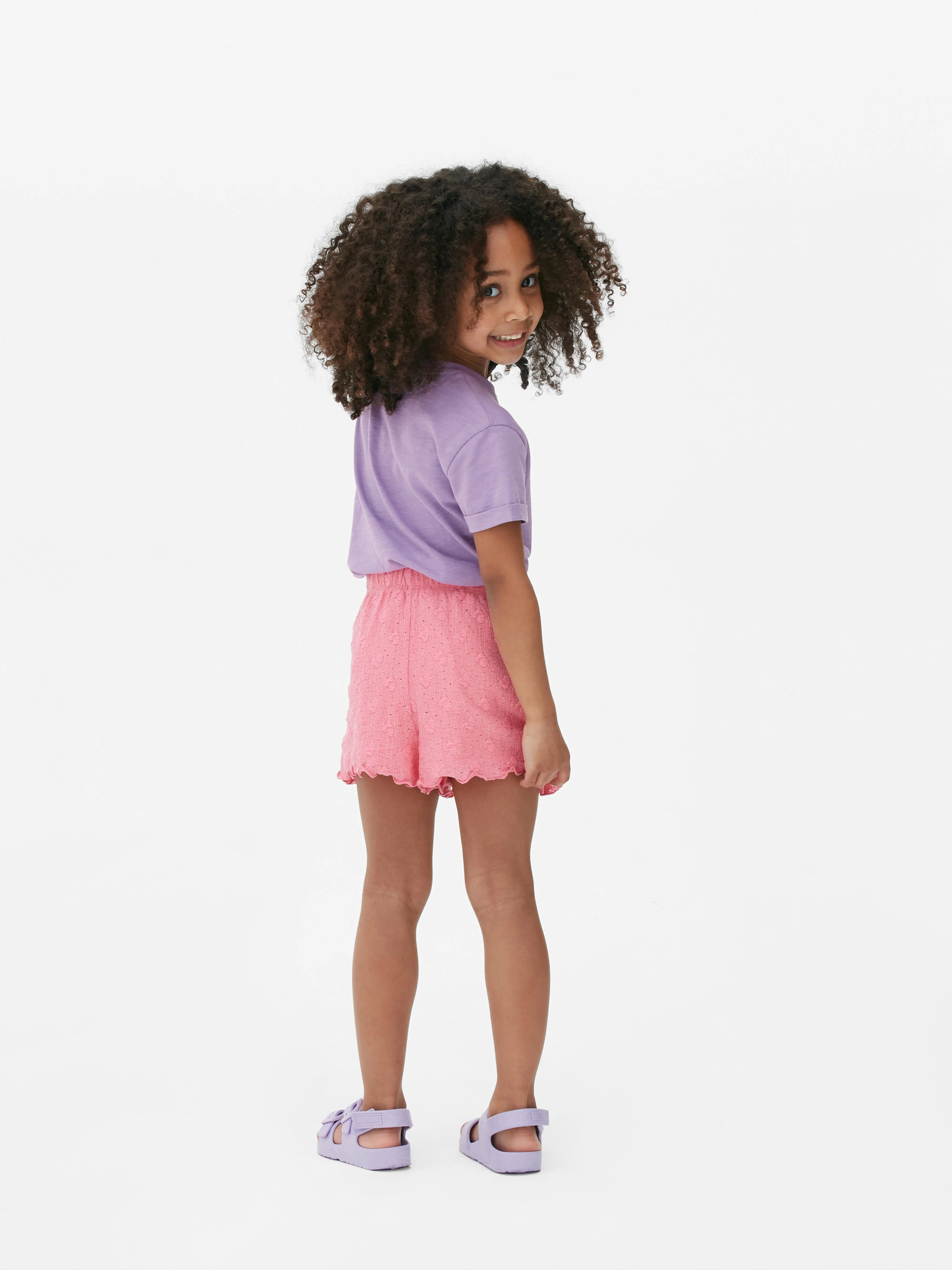 Pantalones cortos con bordado inglés