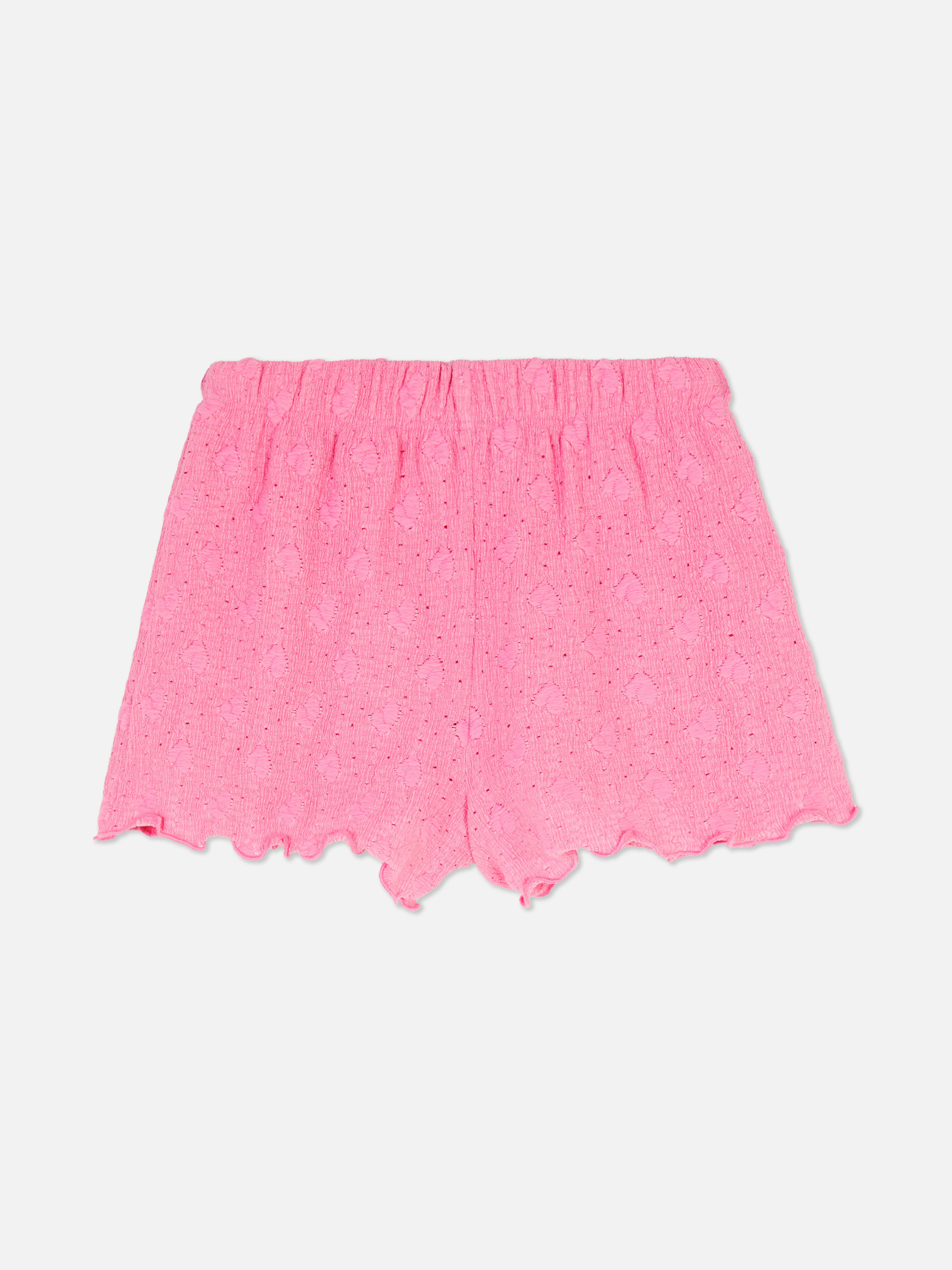 Pantalones cortos con bordado inglés