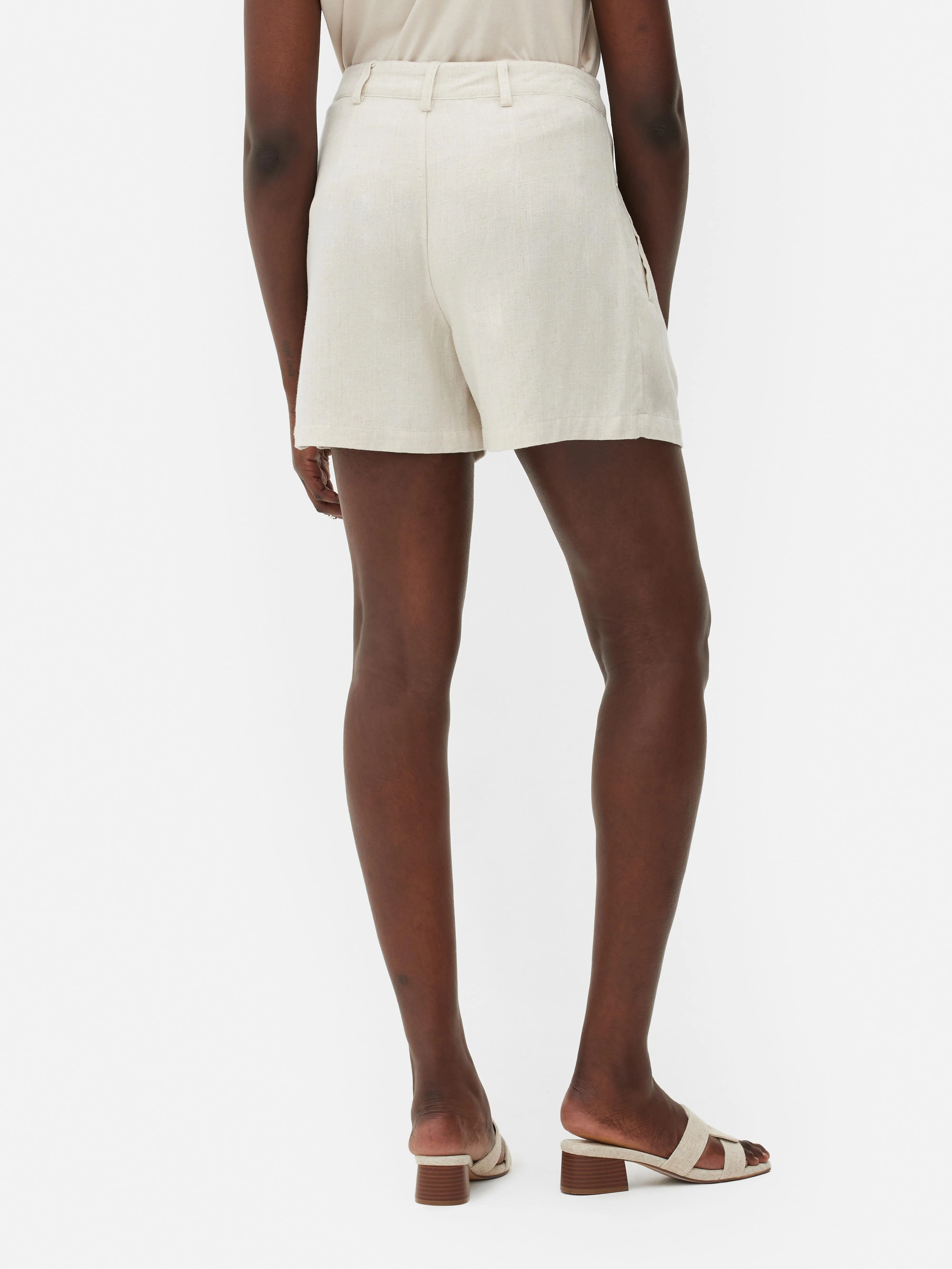 Pantalones cortos de talle alto de vestir