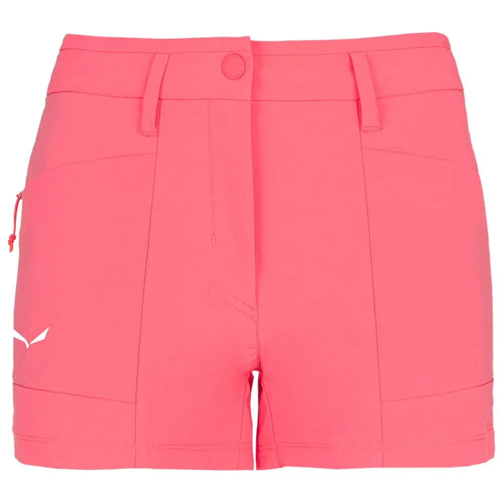 Pantalón corto de trekking Salewa Puez Durastretch W Calypso Coral
