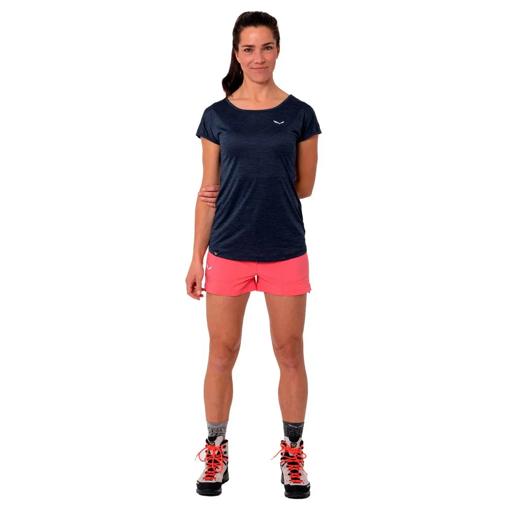 Pantalón corto de trekking Salewa Puez Durastretch W Calypso Coral