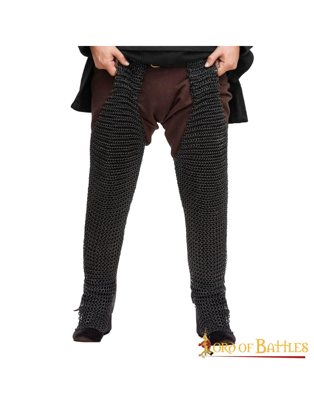 Pantalón cota de malla acero ennegrecido (XL/XXL)