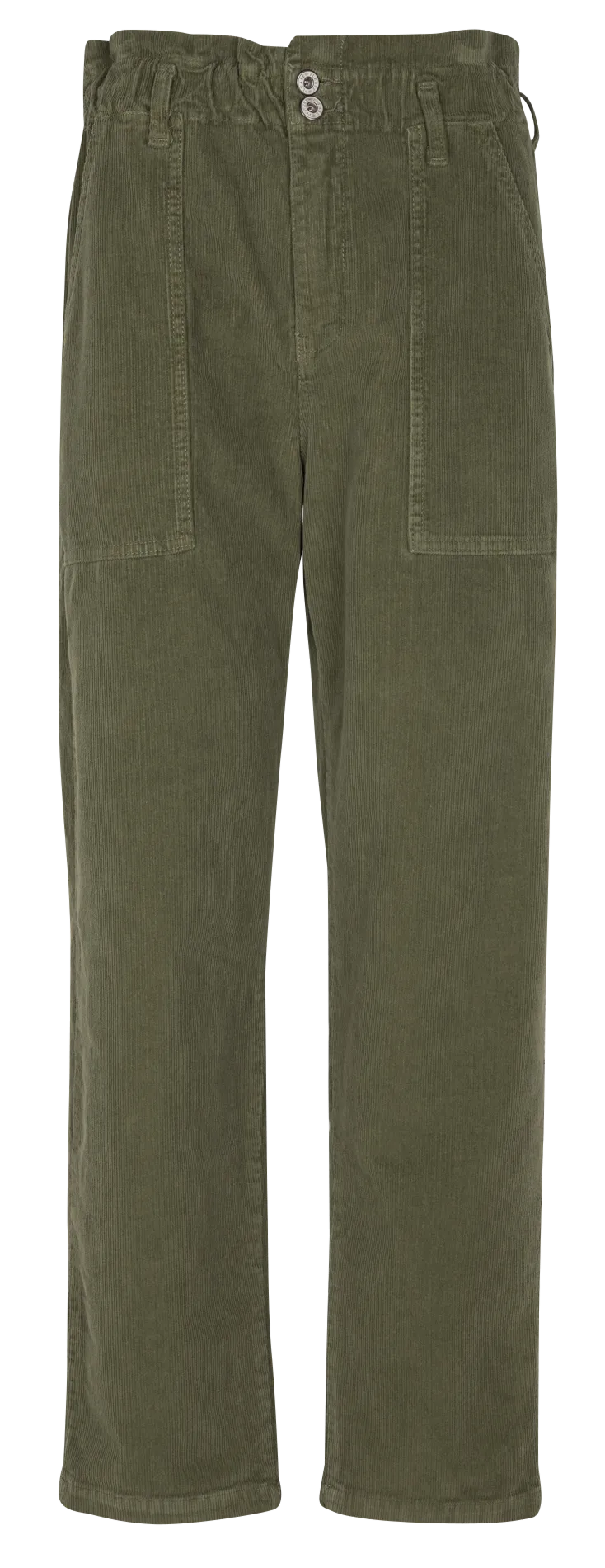 Pantalón de pana ancho en blanco