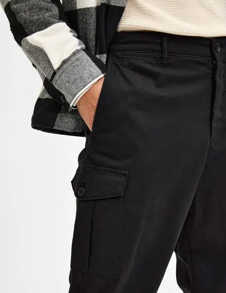 Pantalón Selected 'Wick 172' Cargo Negro