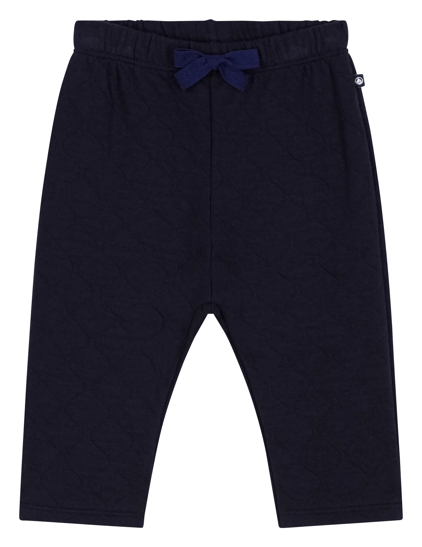PETIT BATEAU Pantalón de algodón mezclado recto en azul