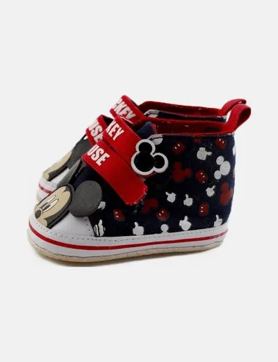 Primark Zapatilla azul estampado multicolor "Mickey Mouse"