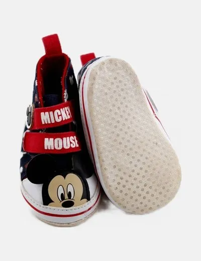 Primark Zapatilla azul estampado multicolor "Mickey Mouse"