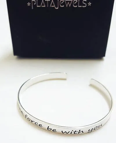 Pulsera Plana Rígida Personalizada Hombre