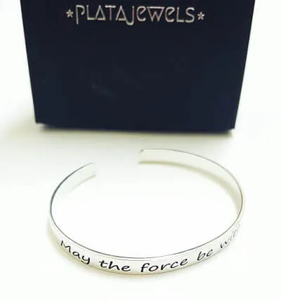 Pulsera Plana Rígida Personalizada Hombre