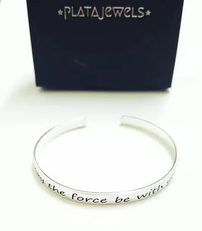Pulsera Plana Rígida Personalizada Hombre