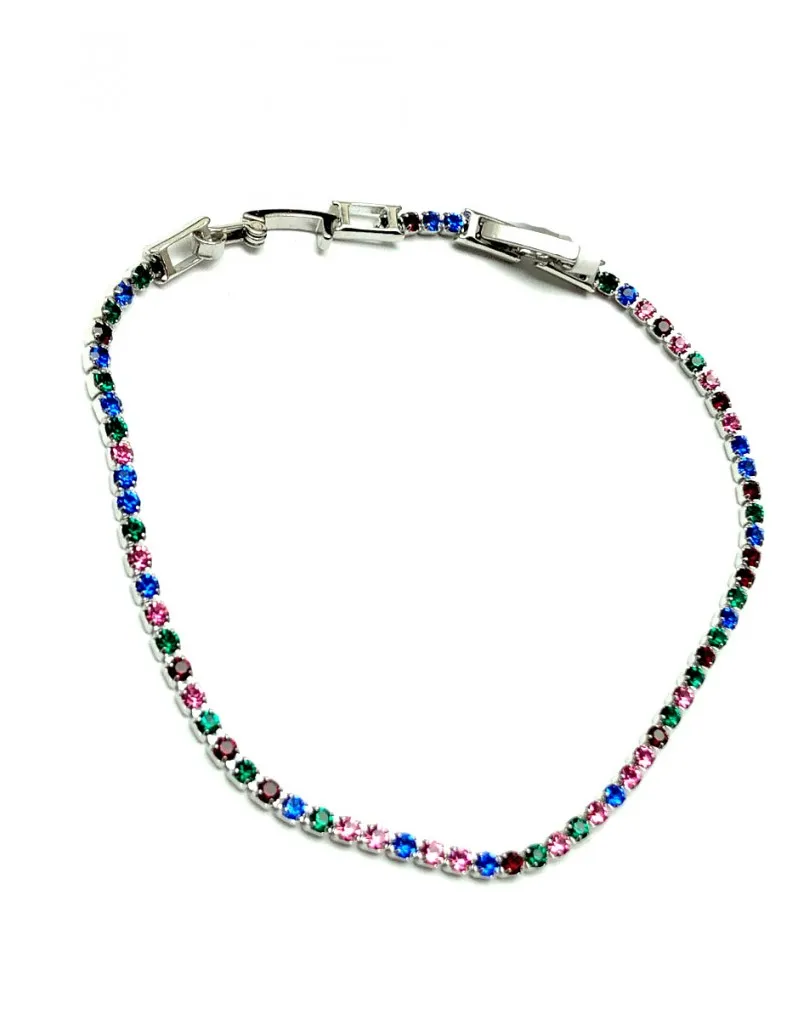 PULSERAS DE BISUTERIA FINA PARA MUJER EN CRISTAL MULTICOLOR