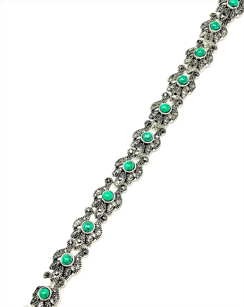 PULSERAS PARA MUJER DE DISEÑO CLASICO DECORADA CON VERDE