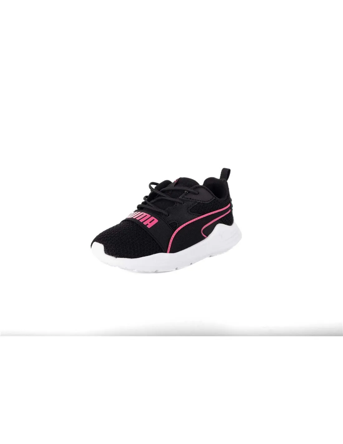 PUMA  ZAPATILLAS NEGRAS Y ROSAS WHIRED RUN PURE 390849 01 BEBé 