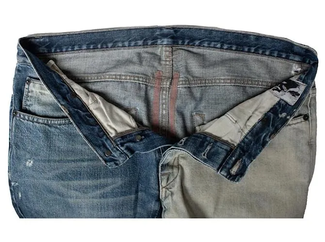 Rick Owens Drkshdw, Vaqueros con corte Detroit Azul 