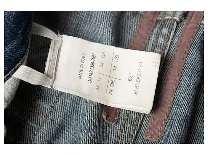 Rick Owens Drkshdw, Vaqueros con corte Detroit Azul 