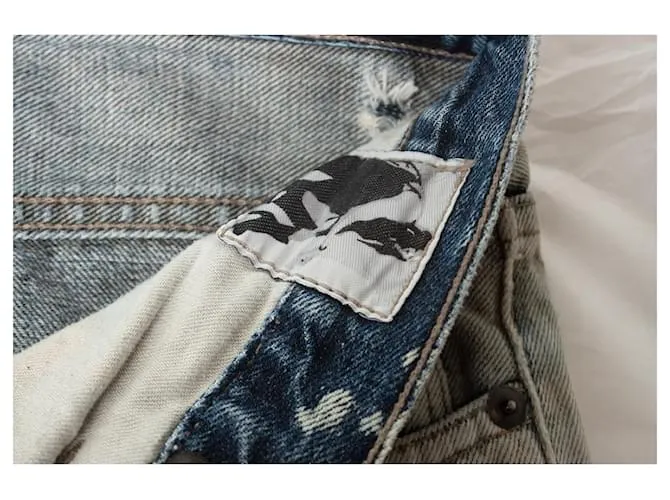 Rick Owens Drkshdw, Vaqueros con corte Detroit Azul 