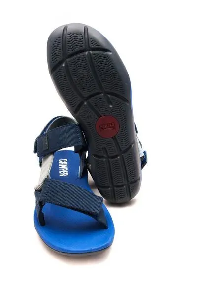 sandalia camper match velcro en azul