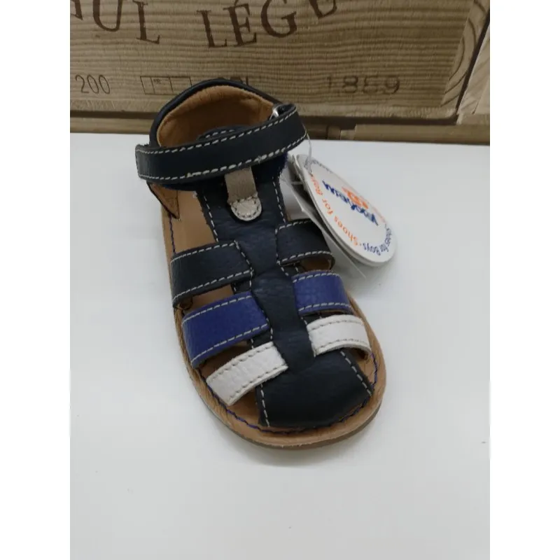 Sandalia de piel Mayoral Azul combinada 41544