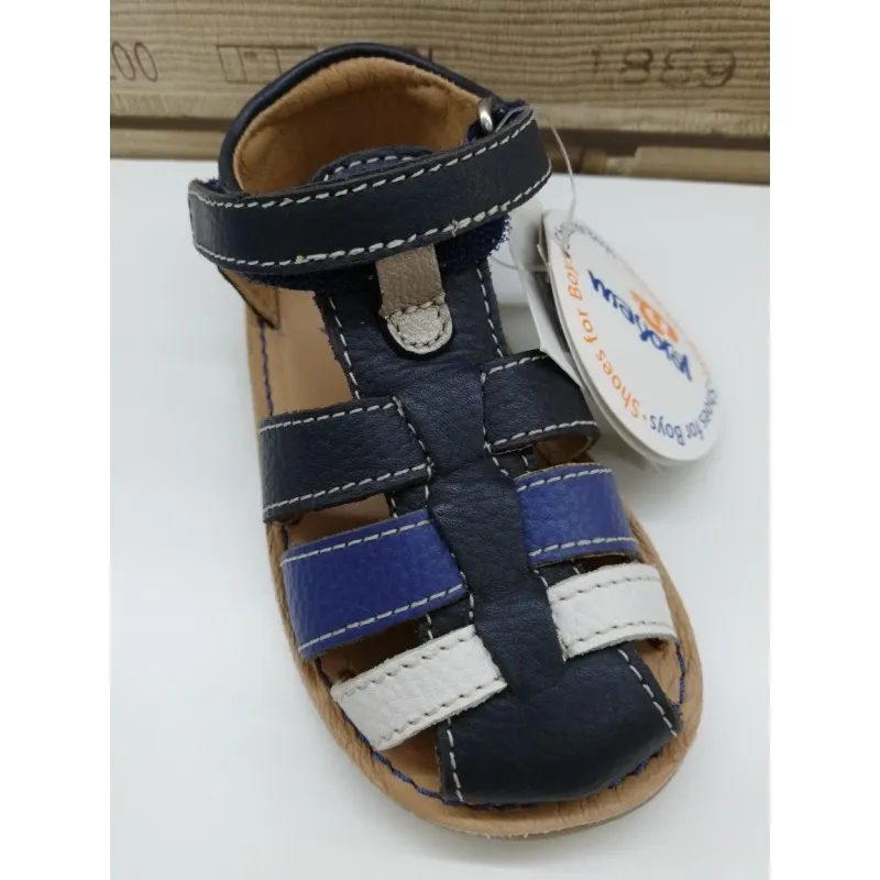 Sandalia de piel Mayoral Azul combinada 41544