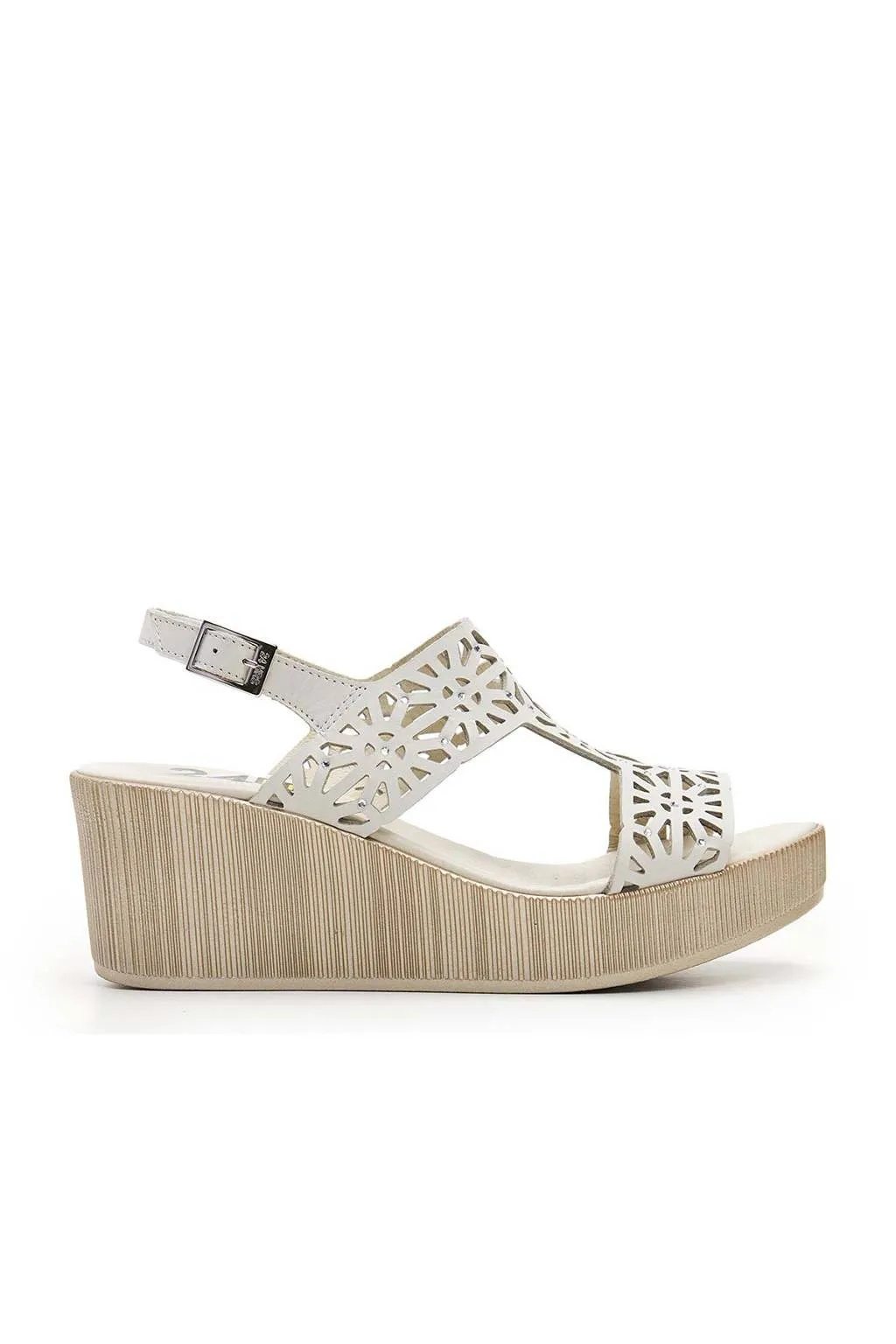 Sandalia Mujer 24HRS 26064 Piel Nobuck Crema Beige