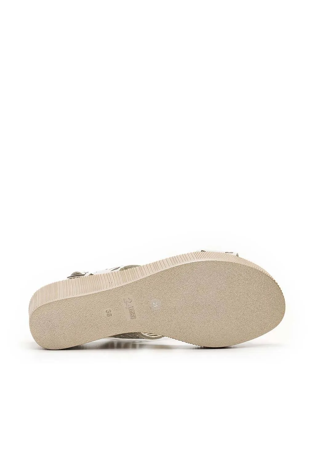 Sandalia Mujer 24HRS 26064 Piel Nobuck Crema Beige