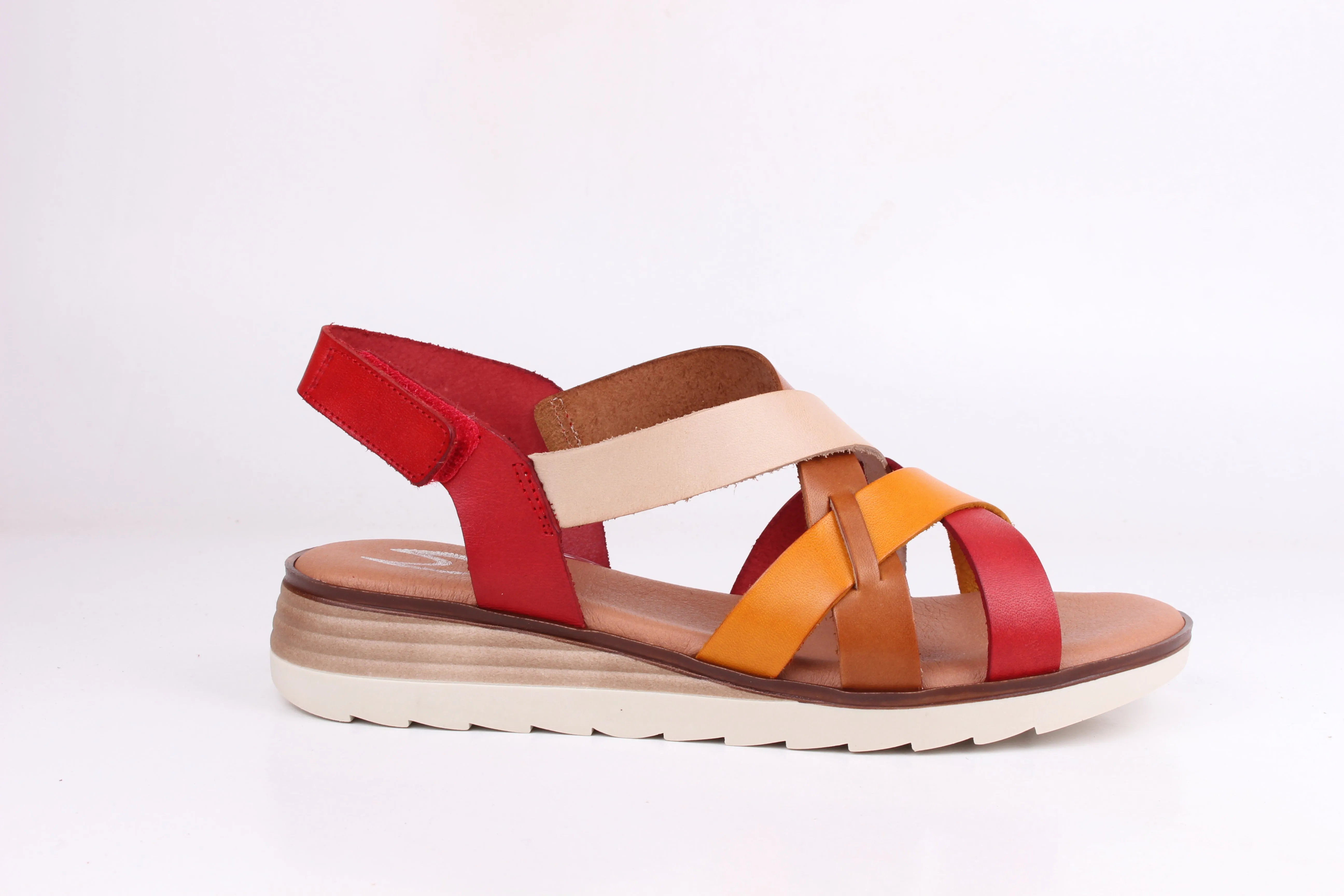 SANDALIA MUJER MARILA 1554 MULTI  ROJO