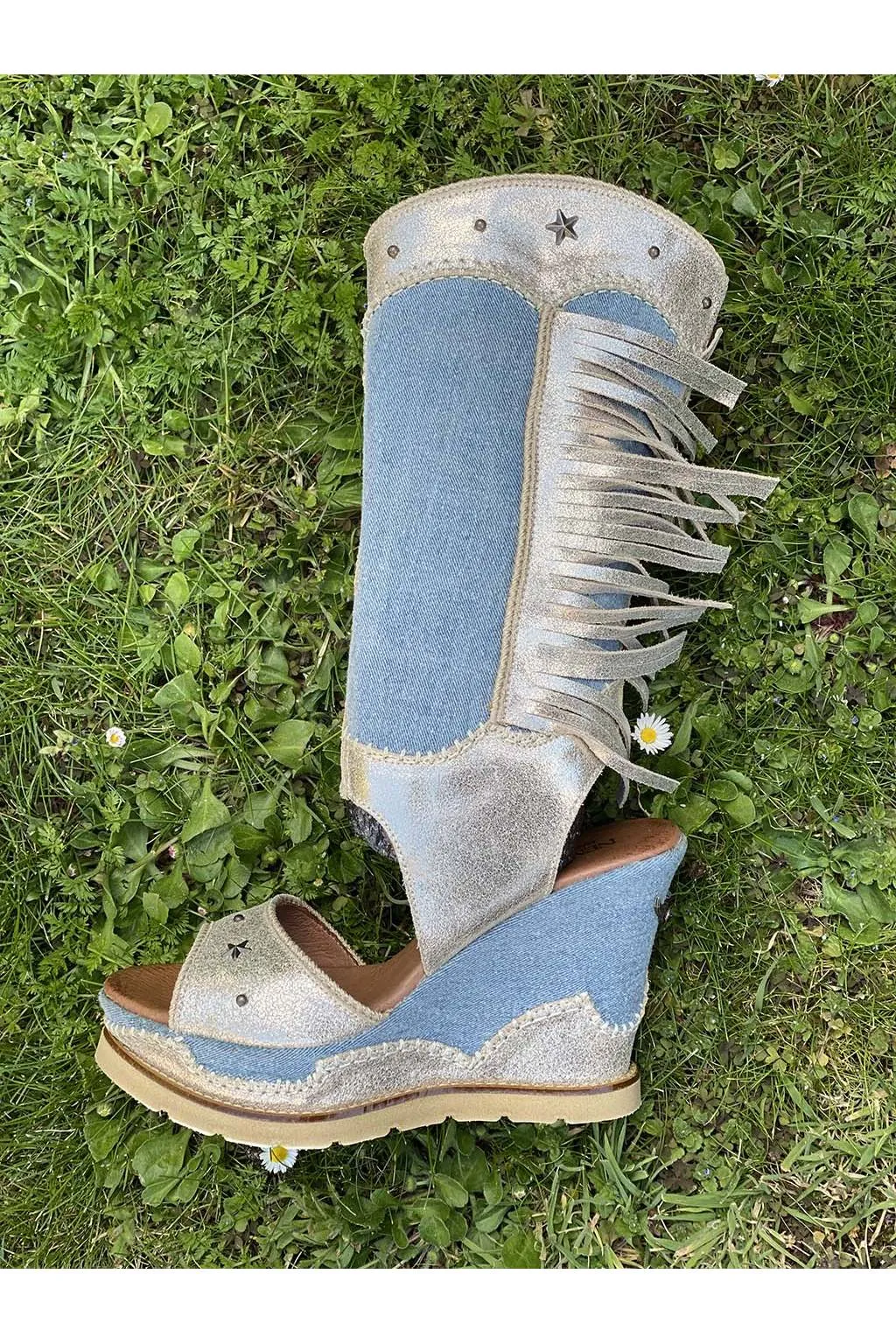 Sandalia mujer Nemonic 2386 hielo azul
