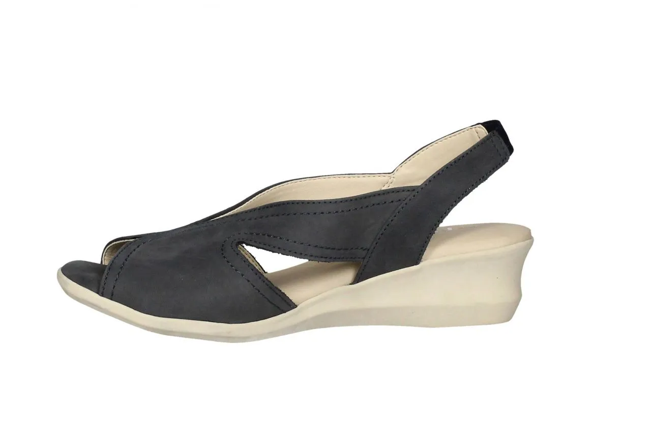 Sandalia Nobuck Azul Cu#a Baja