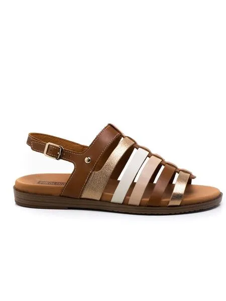 SANDALIA PIKOLINOS FORMENTERA W8Q0799C BEIGE Y CUERO
